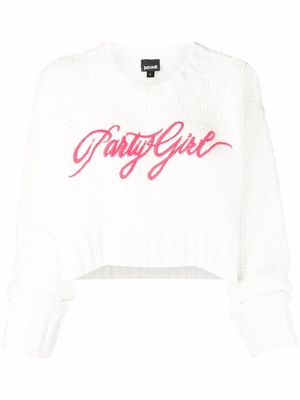 Just Cavalli Party Girl sweatshirt - White