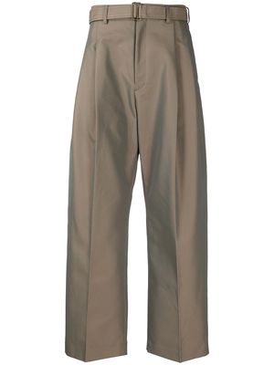 RITO STRUCTURE belted wide-leg trousers - Brown