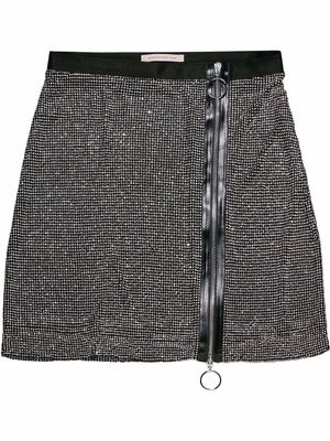 Christopher Kane crystal-embellished mini skirt - Grey
