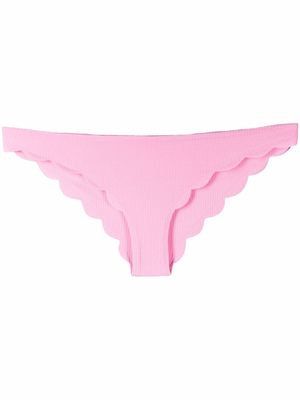 Marysia scallop-edge bikini bottoms - Pink