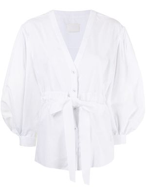 Erdem puff-sleeve cotton shirt - White
