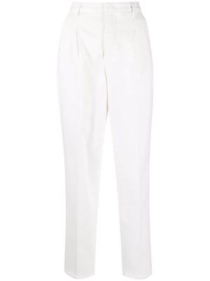 RED Valentino high-waisted tapered trousers - White