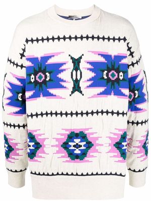 Isabel Marant geometric knit jumper - Neutrals
