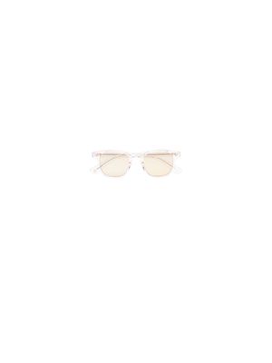 Garrett Leight Ace round-frame sunglasses - Neutrals