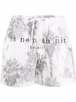Ih Nom Uh Nit sketch-print swim shorts - Neutrals