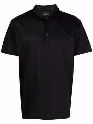Billionaire chest logo-crest polo shirt - Black