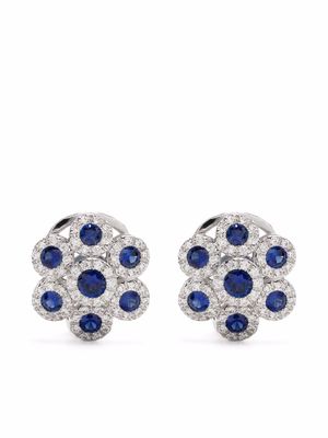 LEO PIZZO 18kt white gold Augusta sapphire and diamond earrings - Silver