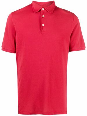 Fedeli short-sleeved polo shirt - Red