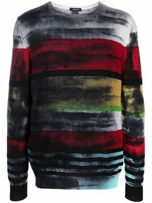 Avant Toi gradient-stripe cashmere jumper - Black