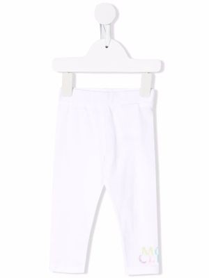 Moncler Enfant logo-print leggings - White