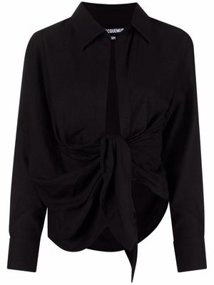 Jacquemus Le Bahia long-sleeve shirt - Black