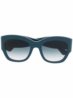 Cartier Eyewear logo-plaque arm sunglasses - Blue