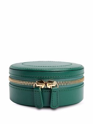WOLF Sophia leather zipped jewellery case - Green