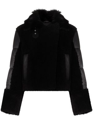 Shoreditch Ski Club Lena shearling puffer jacket - Black