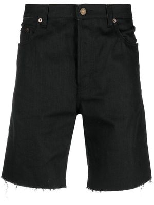 Saint Laurent raw-cut hem shorts - Black