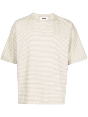YMC striped cotton T-shirt - Neutrals