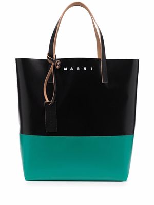 Marni Tribeca two-tone tote bag - Black