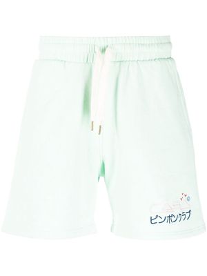 Casablanca logo-embroidered track shorts - Green