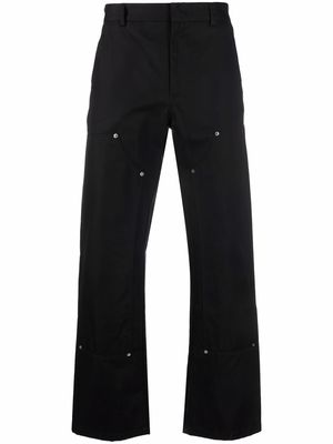424 wide-leg low-rise trousers - Black