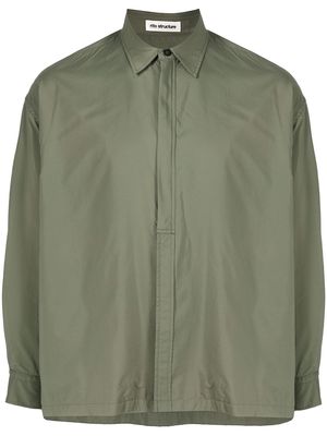 RITO STRUCTURE front placket shirt - Green