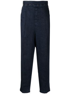 RITO STRUCTURE cropped linen jeans - Blue