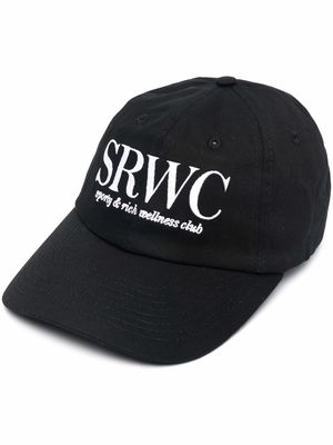 Sporty & Rich logo-embroidered cotton cap - Black