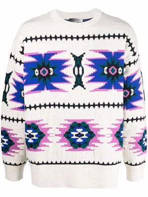Isabel Marant patterned-knit jumper - Neutrals