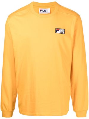 Fila graphic-print long-sleeved T-shirt - Yellow
