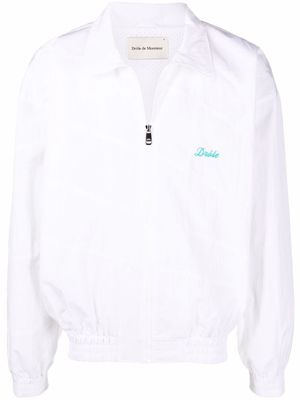 Drôle De Monsieur logo bomber jacket - White