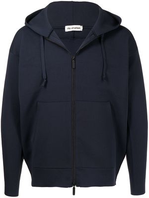 RITO STRUCTURE relaxed zip-up hoodie - Blue