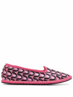 Vibi Venezia Aloisia geometric-print slippers - Pink