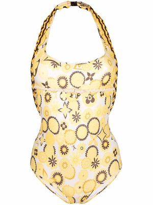 Louis Vuitton 2004 pre-owned floral print swimsuit - Yellow