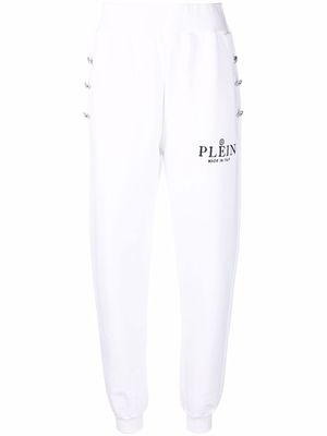 Philipp Plein logo-print track pants - White
