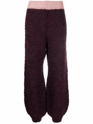 Antonella Rizza Tuta brushed-knit trousers - Purple