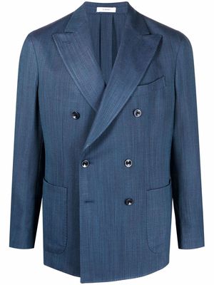 Boglioli double-breasted tailored blazer - Blue