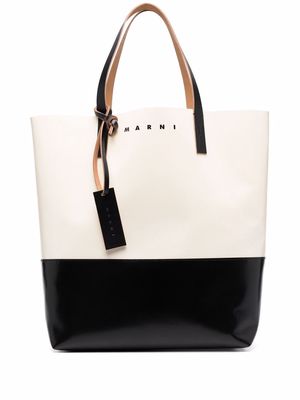 Marni Tribeca two-tone tote bag - White