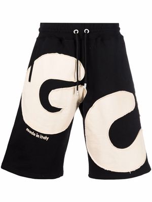 Gcds logo-patch track shorts - Black