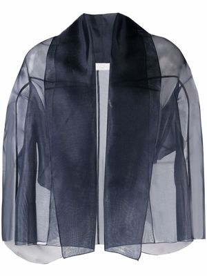 Antonelli sheer chiffon jacket - Blue