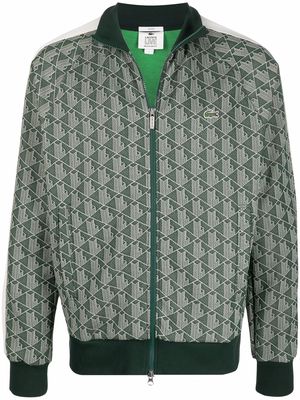 Lacoste logo-patch zip-up jacket - Green