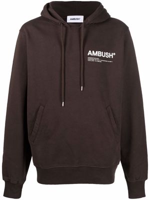 AMBUSH Workshop cotton hoodie - Brown