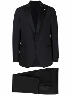 Lardini peaked-lapels single-breasted suit - Black