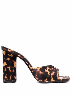 Just Cavalli leopard-print mules - Black