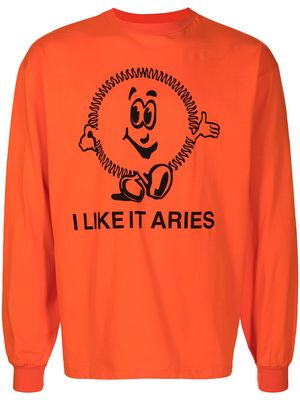 Aries I Like It Aries long-sleeved T-shirt - Orange