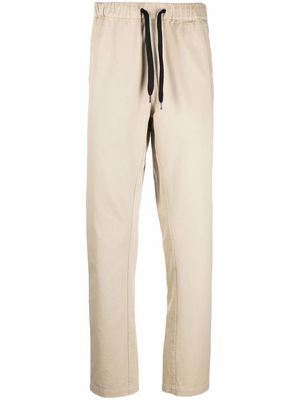 ASPESI drawstring-waist cotton straight trousers - Neutrals