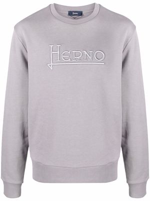 Herno logo-embroidered sweatshirt - Grey