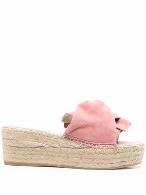 Manebi ruffle open-toe sandals - Pink