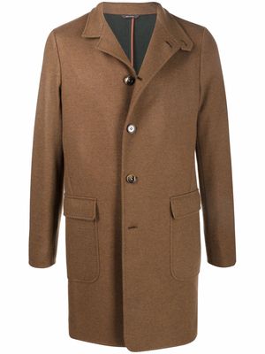 Loro Piana single-breasted tailored coat - Brown