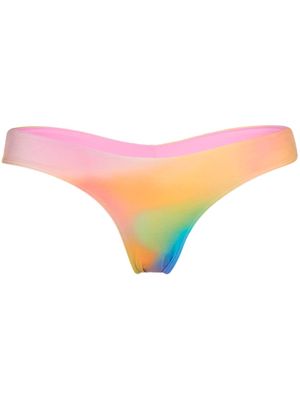 Frankies Bikinis Katarina abstract-print bikini bottoms - Orange