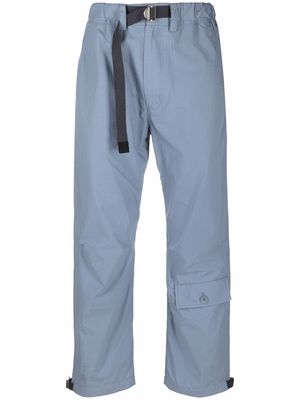 Kenzo belted-waist cropped-trousers - Blue