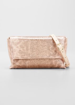 Malala Flap Snakeskin Clutch Bag